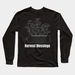 Harvest Blessings Farmhouse Decor Autumn Long Sleeve T-Shirt